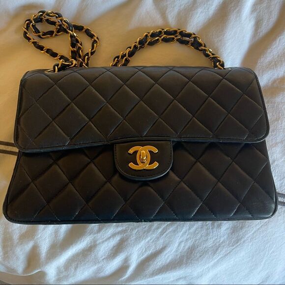 Vintage Chanel double-sided single flap bag 100% authentic - Picture 3 of 16